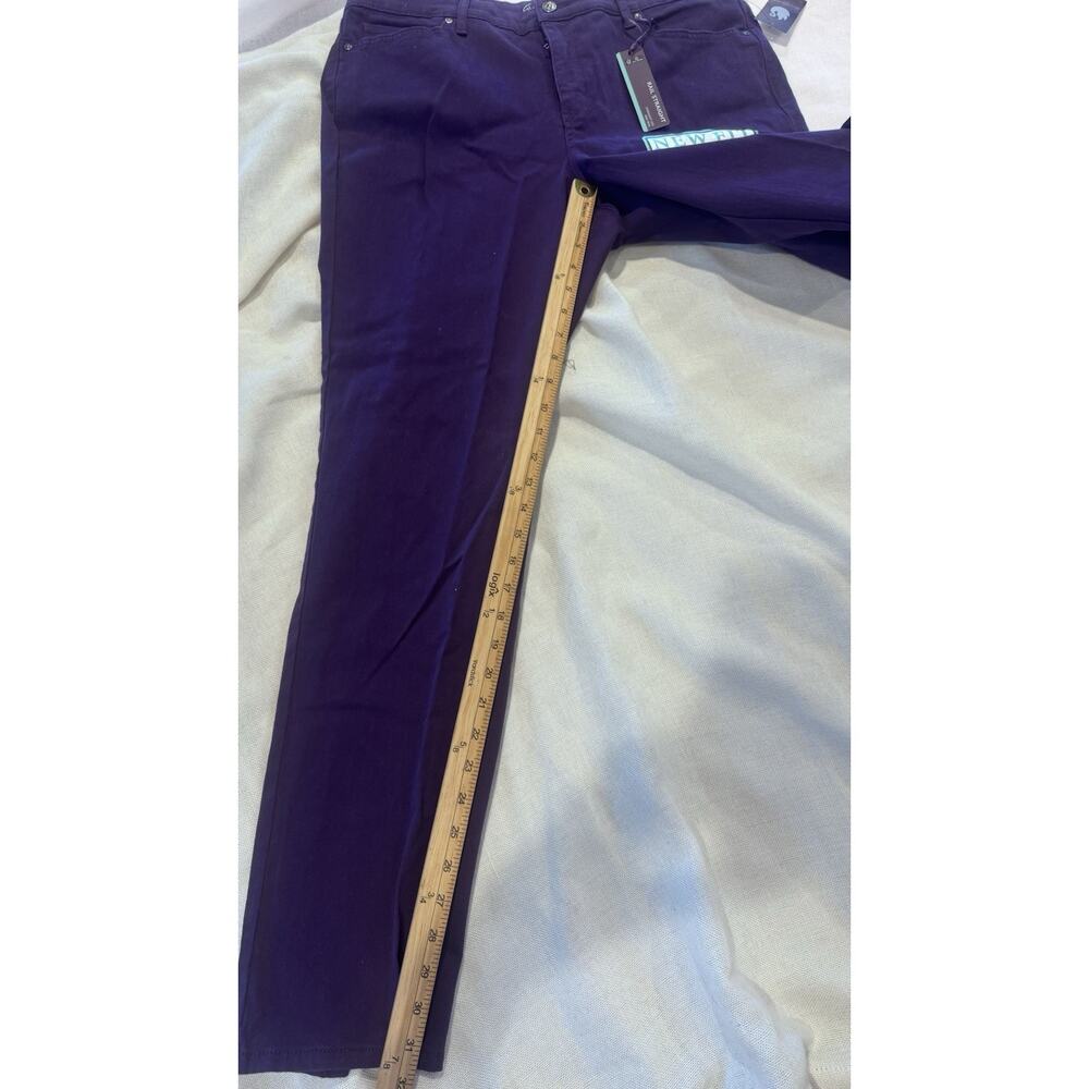 Gloria Vanderbilt Slimming Stretch Jeans Womens Size 16 Rail Straight Purple New - Picture 4 of 8